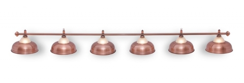 Светильник бильярдный для стола 11-12 футов "Crown Red Bronze" 6 плафона