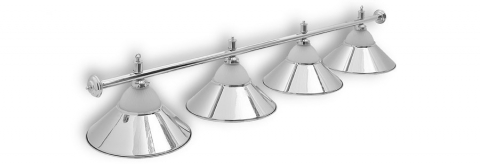 Светильник бильярдный для стола 10-11 футов "Alison Silver" 4 плафона