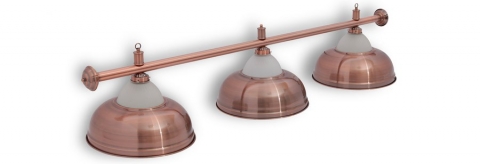 Светильник бильярдный для стола 8-9 футов "Crown Red Bronze" 3 плафона
