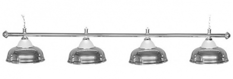 Светильник бильярдный для стола 10-11 футов "Crown Silver" 4 плафона