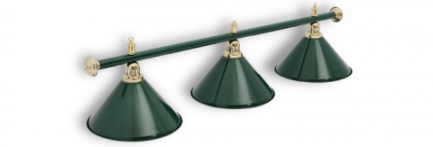 Светильник бильярдный для стола 8-9 футов «ALLGREEN» (3 ПЛАФОНОВ)