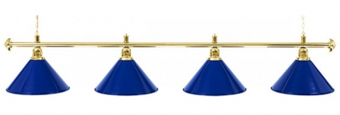 Светильник бильярдный для стола 10-11 футов "Golden Blue" 4 плафона