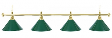 Светильник бильярдный для стола 10-11 футов "Evergreen" 4 плафона