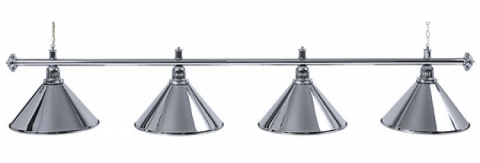 Светильник бильярдный для стола 10-11 футов "Silver" 4 плафона