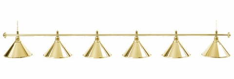 Светильник бильярдный для стола 12 футов «GOLDEN» (6 ПЛАФОНОВ)