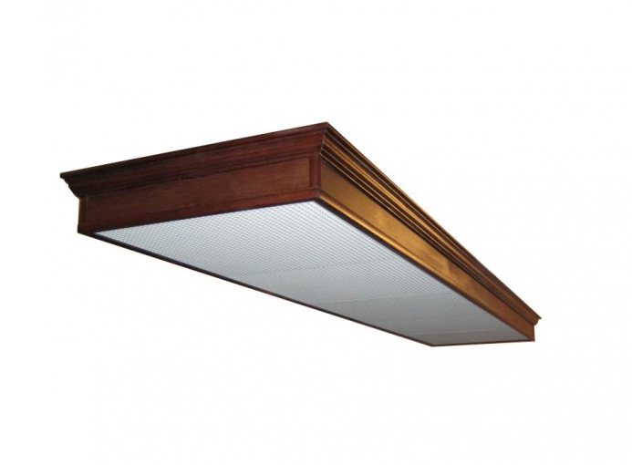 Светильник бильярдный для стола 11-12 футов "Компакт" 320 плоский в дубовом обрамлении