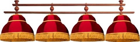 Светильник бильярдный для стола 10-11 футов "Адмирал" 4 плафона